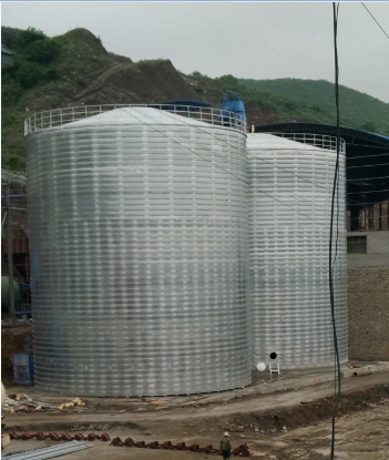 梁子湖粮食钢板仓的安装全过程不用热焊接