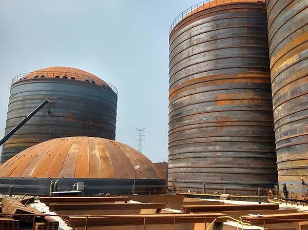 梁子湖焦粉钢板仓